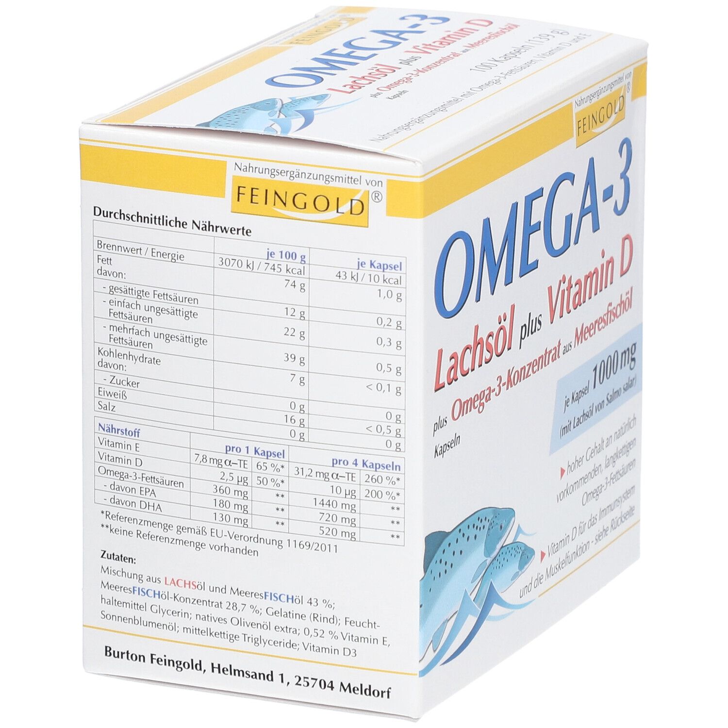 Omega-3 Lachsöl plus Vitamin D und Omega 3