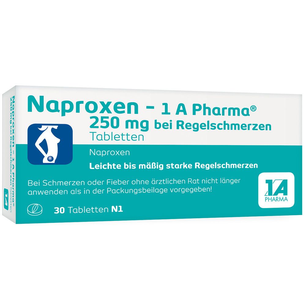 Naproxen - 1 A Pharma® 250 mg bei Regelschmerzen