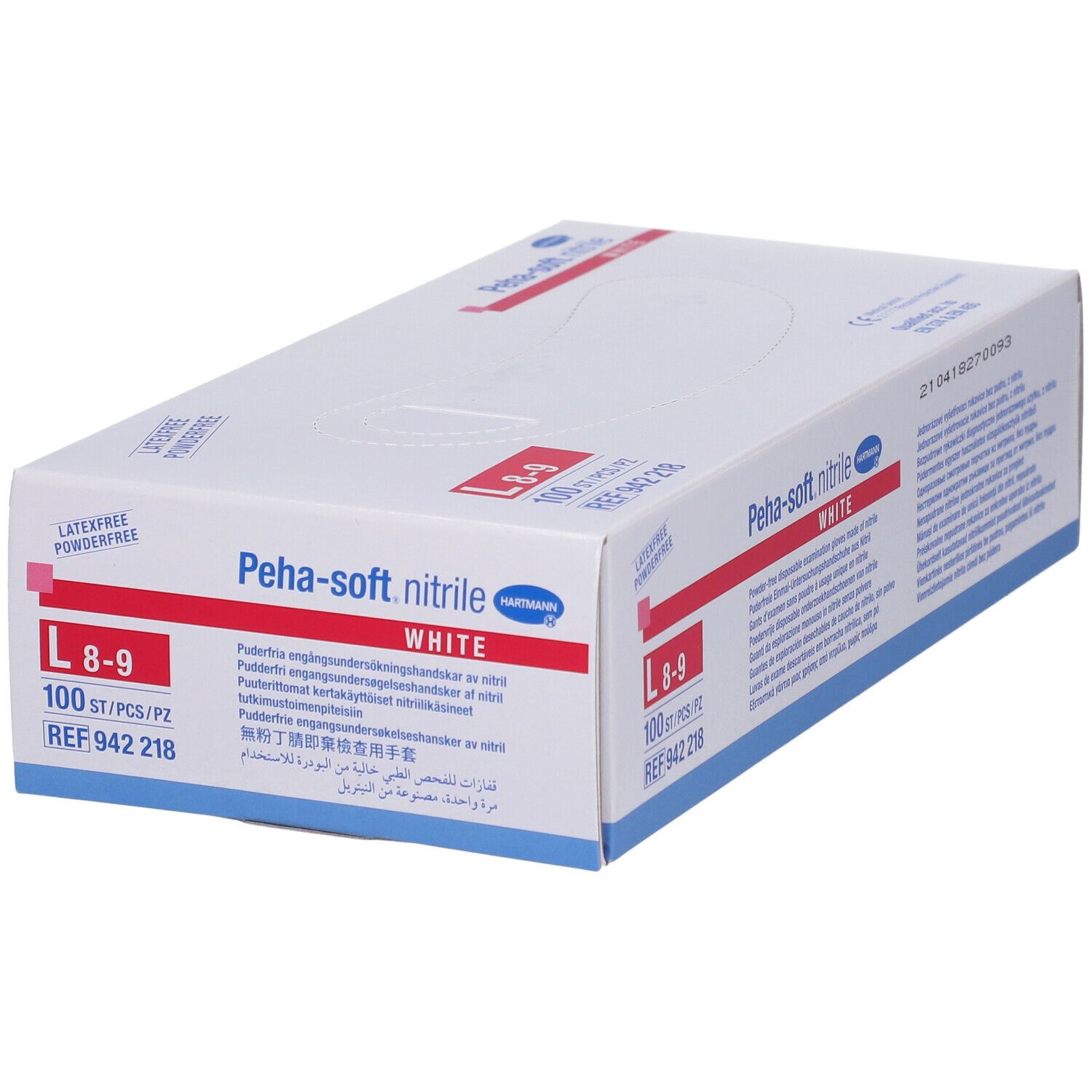 Peha-soft® nitrile white puderfrei unsteril Untersuchungshandschuhe Gr. L 8 - 9