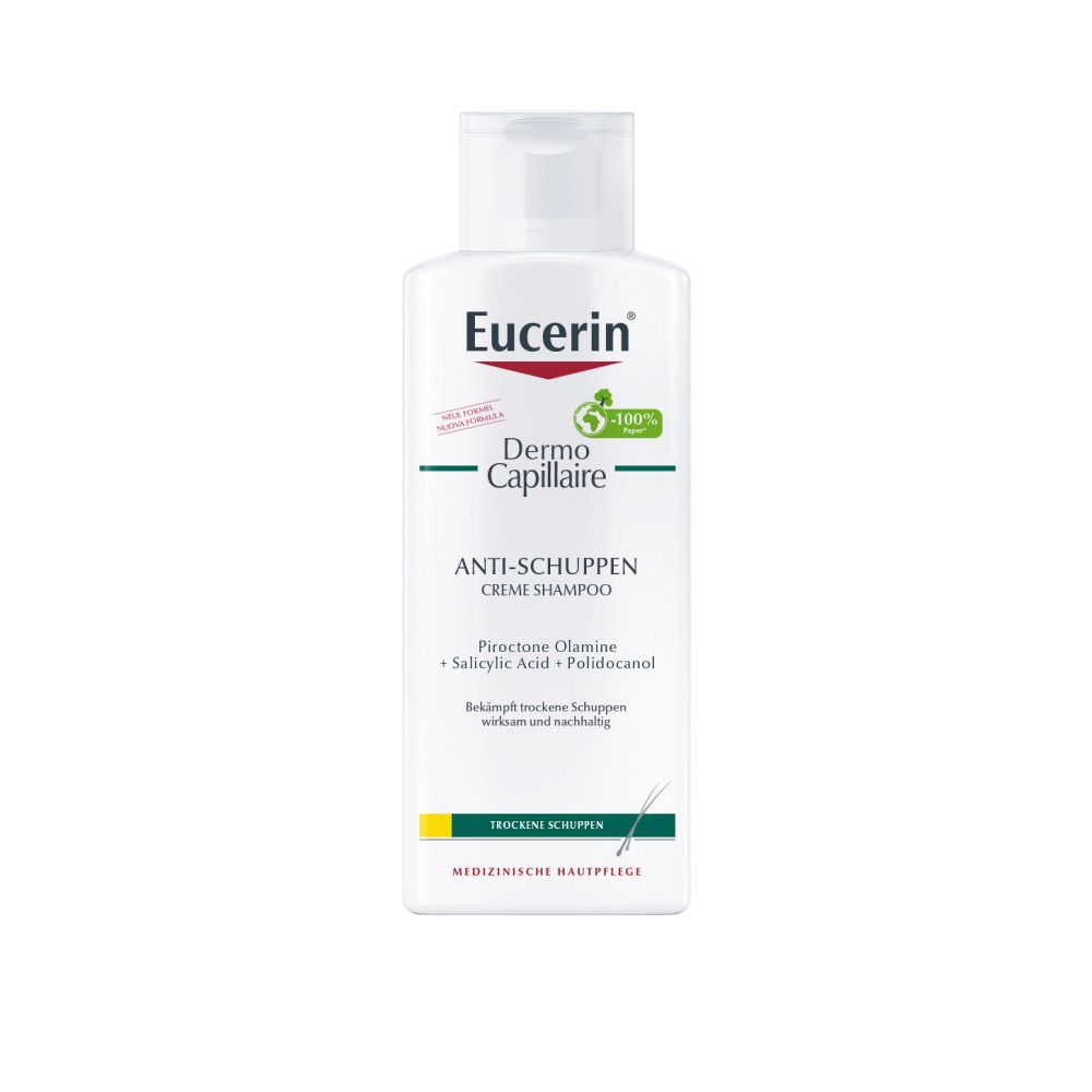 Eucerin DermoCapillaire Anti-Schuppen Creme Shampoo – Haarpflege bei trockenen Schuppen & juckender Kopfhaut