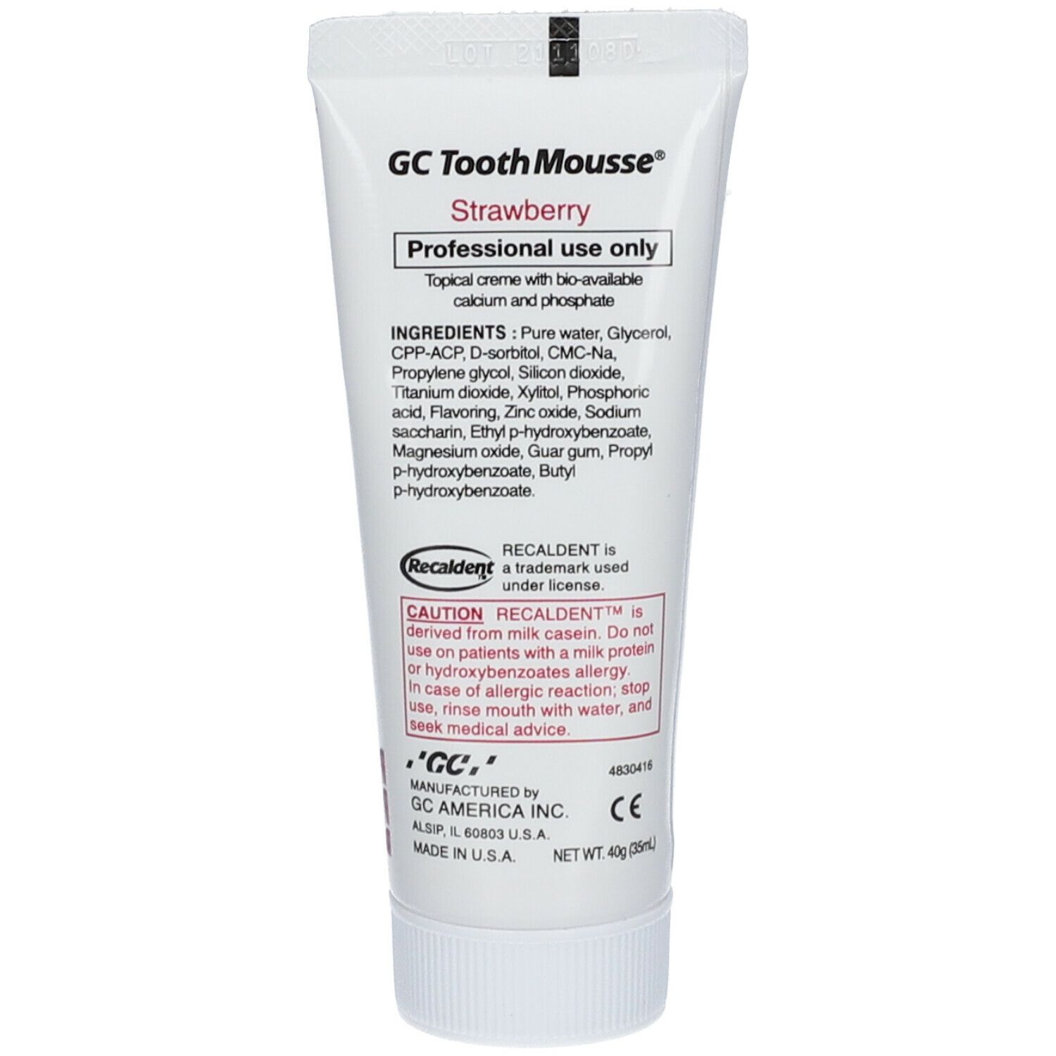 GC Tooth Mousse strawberry 40g (67,48 Euro/ 100 g)