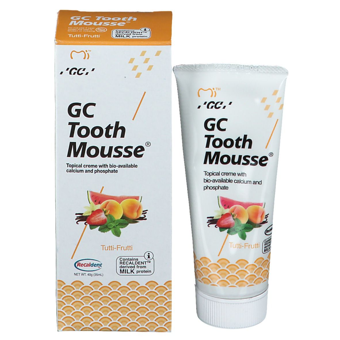 Crème pour dents, Tutti-Frutti GC Tooth Mousse Tutti-Frutti