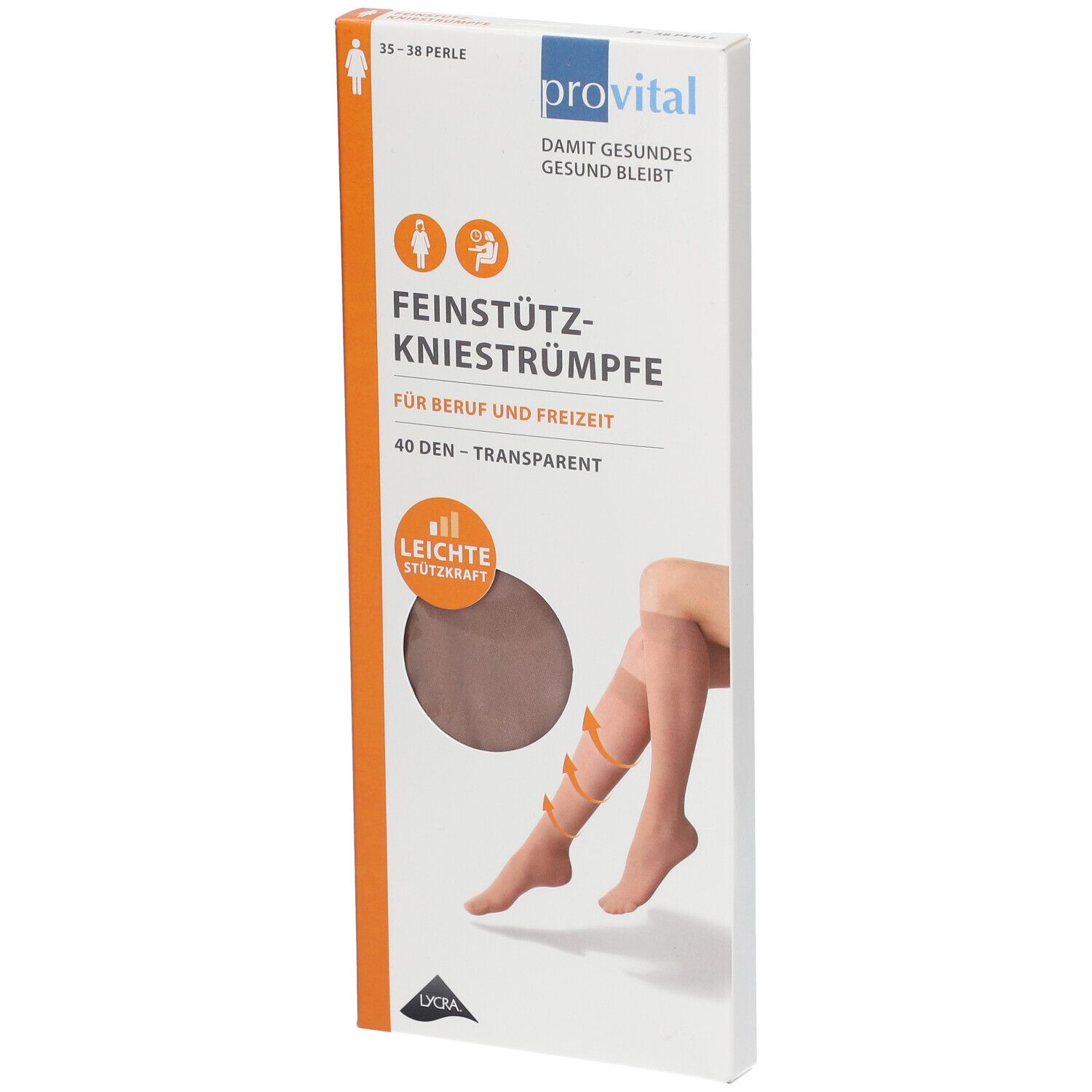 PROVITAL 40den Stützkniestrümpfe Gr.35-38 perle