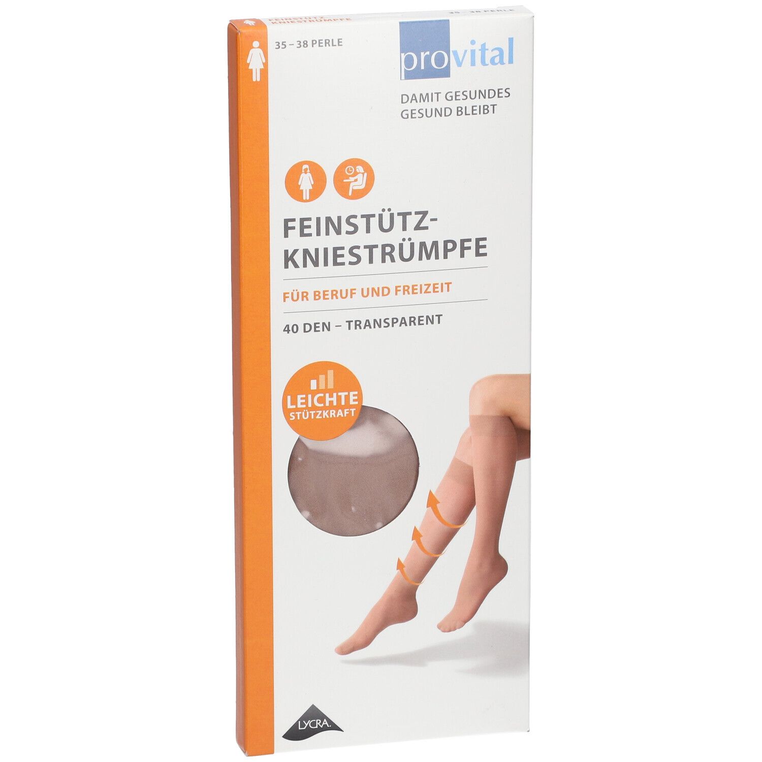 PROVITAL 40den Stützkniestrümpfe Gr.35-38 perle