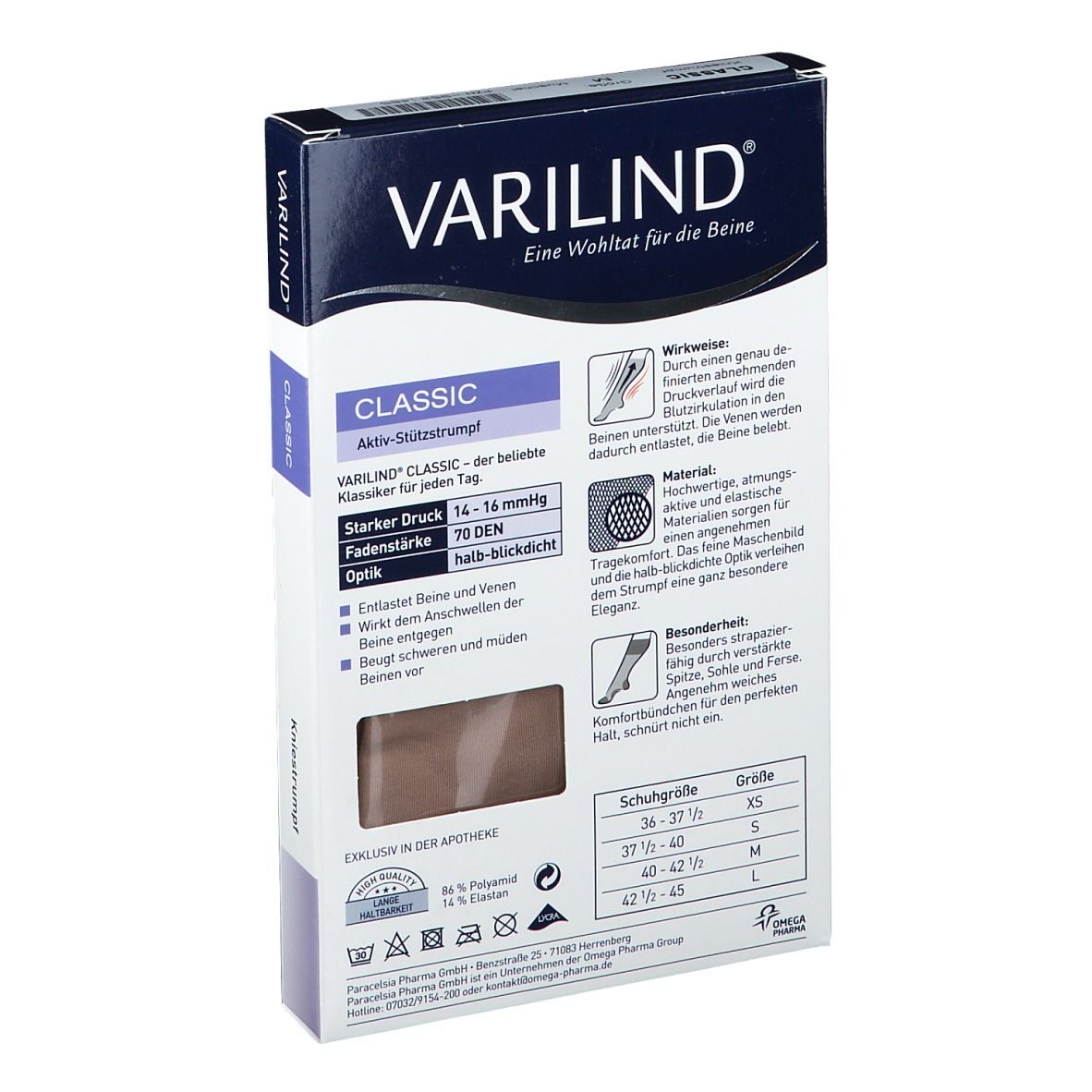 VARLIND® Classic 70 DEN Gr. M muschel