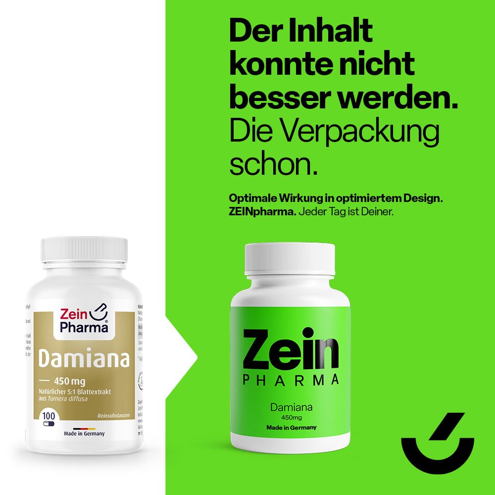 ZeinPharma® Damiana Kapseln 450 mg Blattextrakt