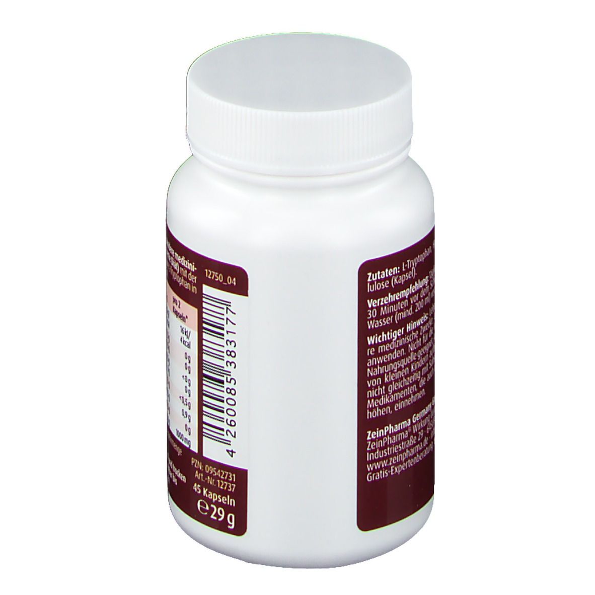 L Tryptophan Kapseln 500 mg ZeinPharma