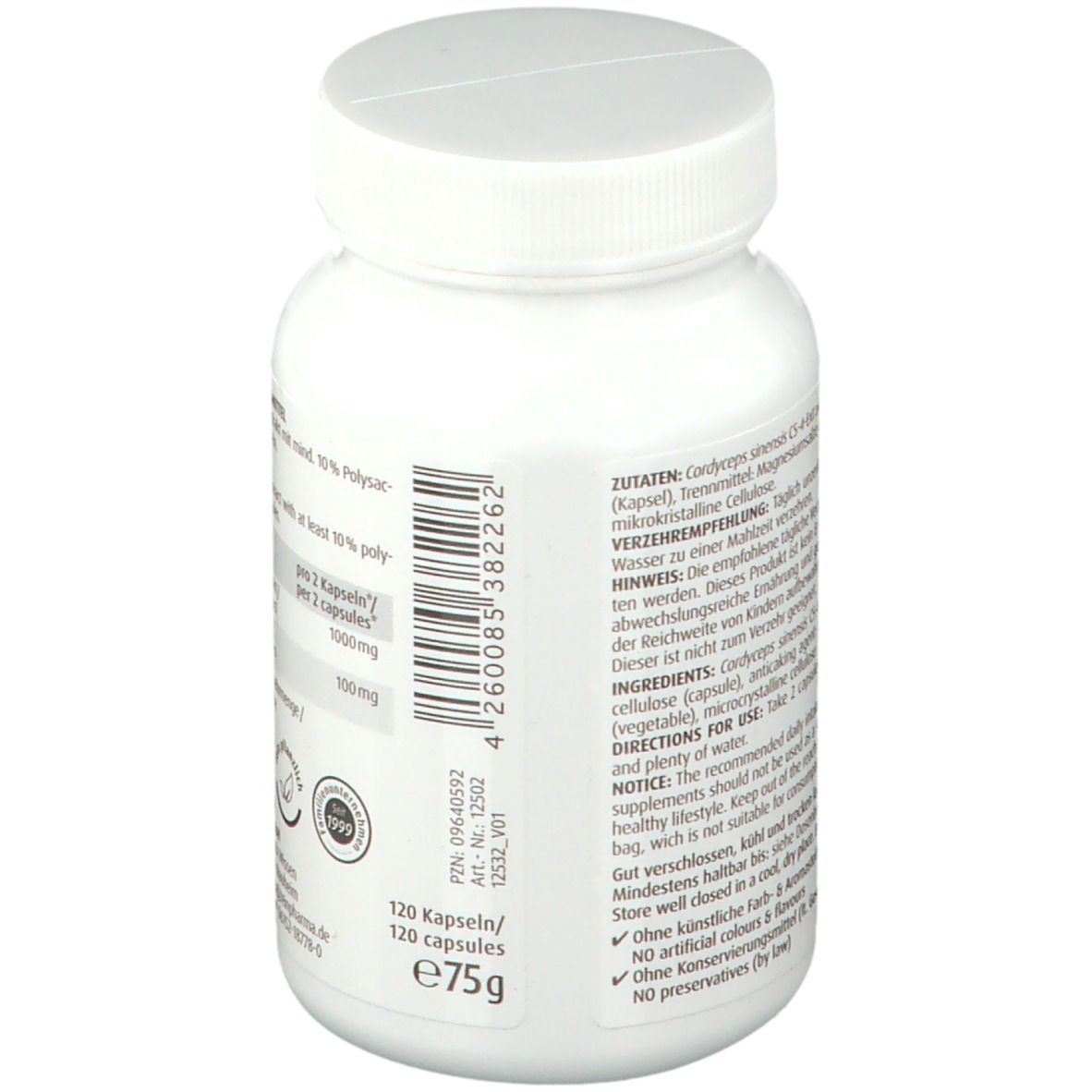ZeinPharma® Cordyceps CS 4 Extrakt Kapseln 500 mg
