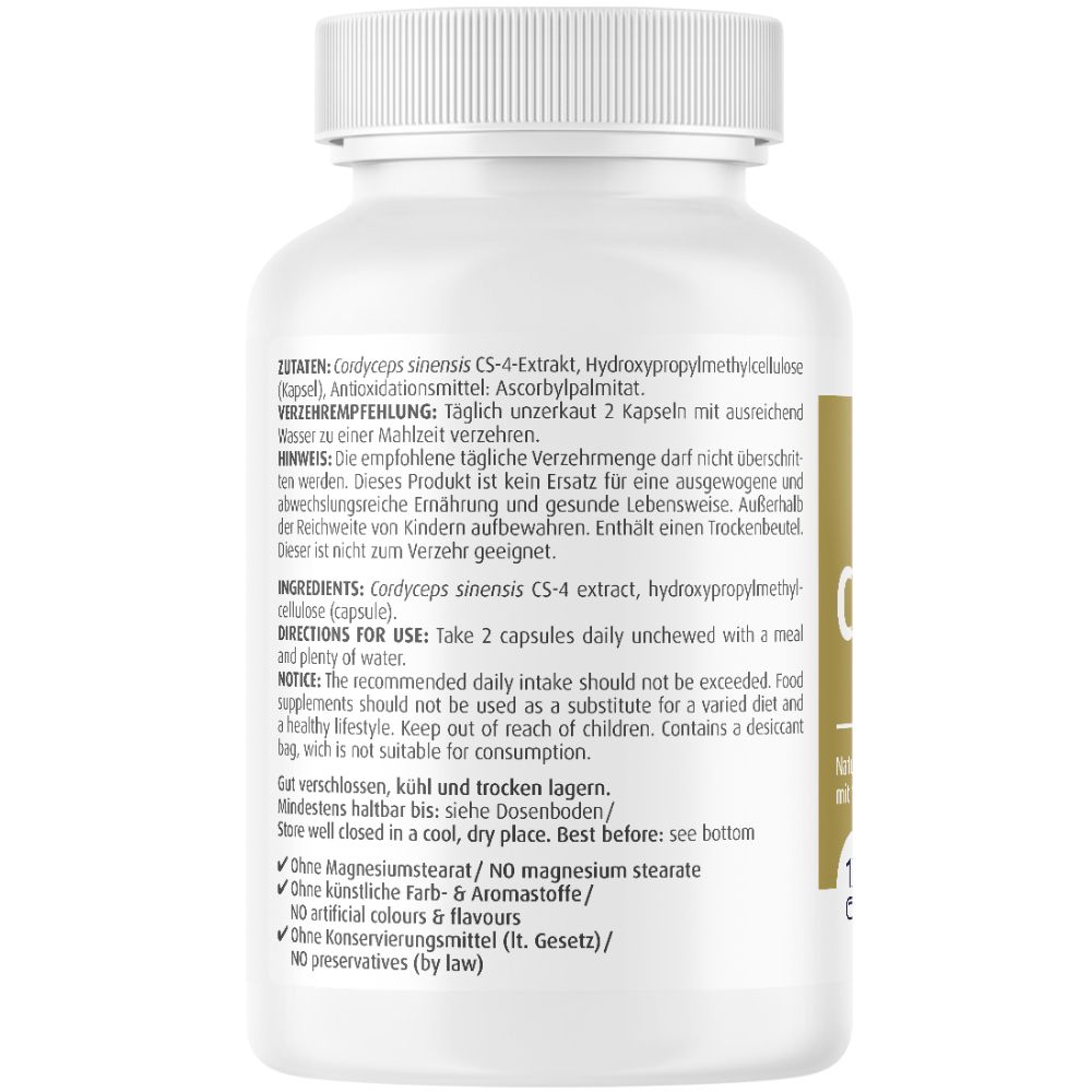 ZeinPharma® Cordyceps CS 4 Extrakt Kapseln 500 mg