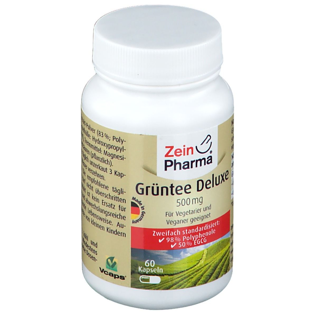 ZeinPharma® Grüntee Extrakt Kapseln Deluxe 500 mg