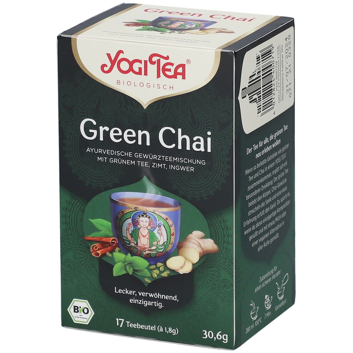 YOGI TEA® Green Chai, Bio Gewürz- und Kräutertee