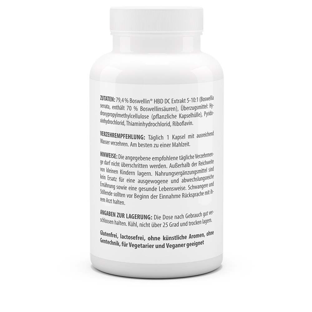 Rückseite der Flasche. Zutatenliste, Verzehrempfehlung, Hinweise. Glutenfrei, lactosefrei, ohne künstliche Aromen.