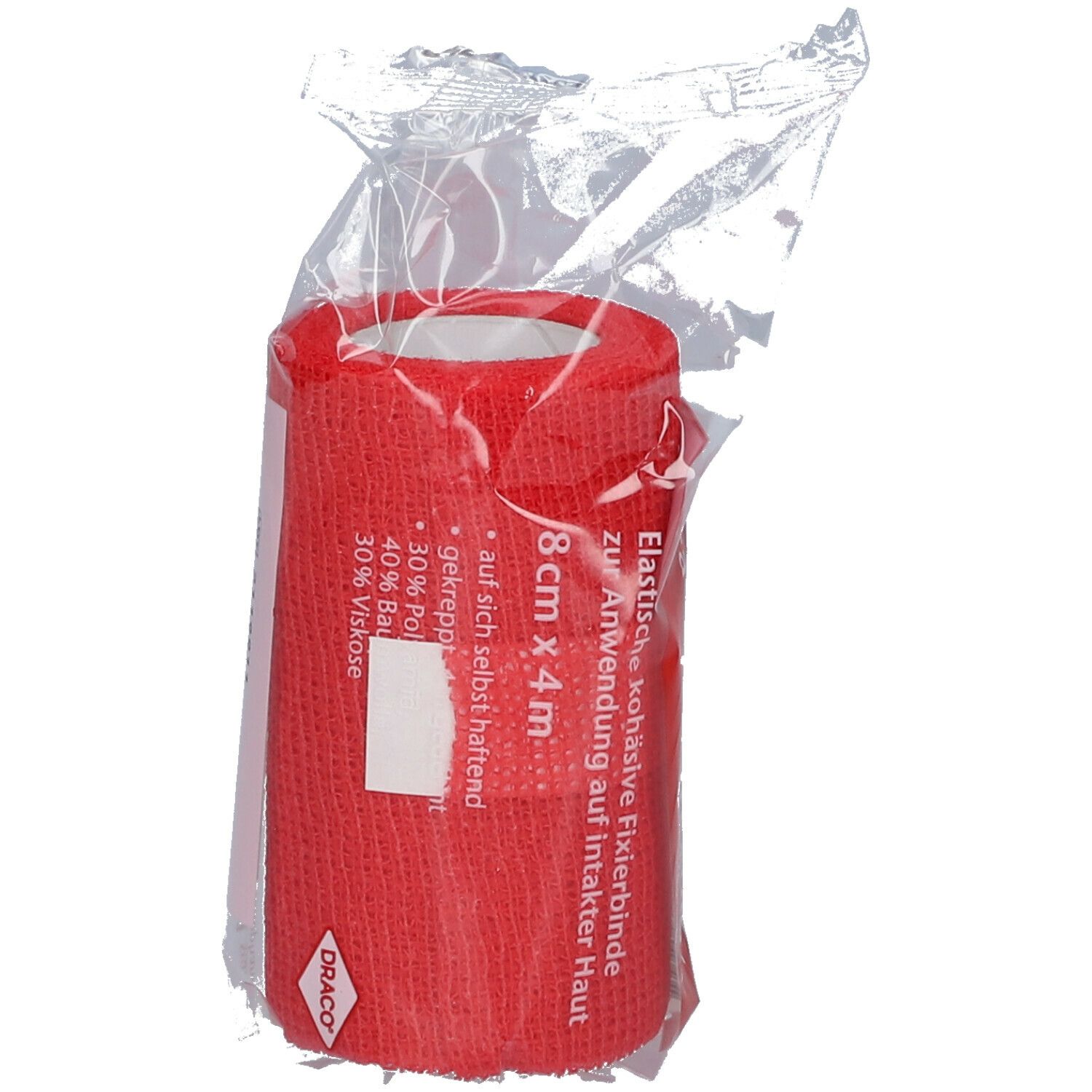 DRACOELFI haft color Fixierbinde 8 cmx4 m rot
