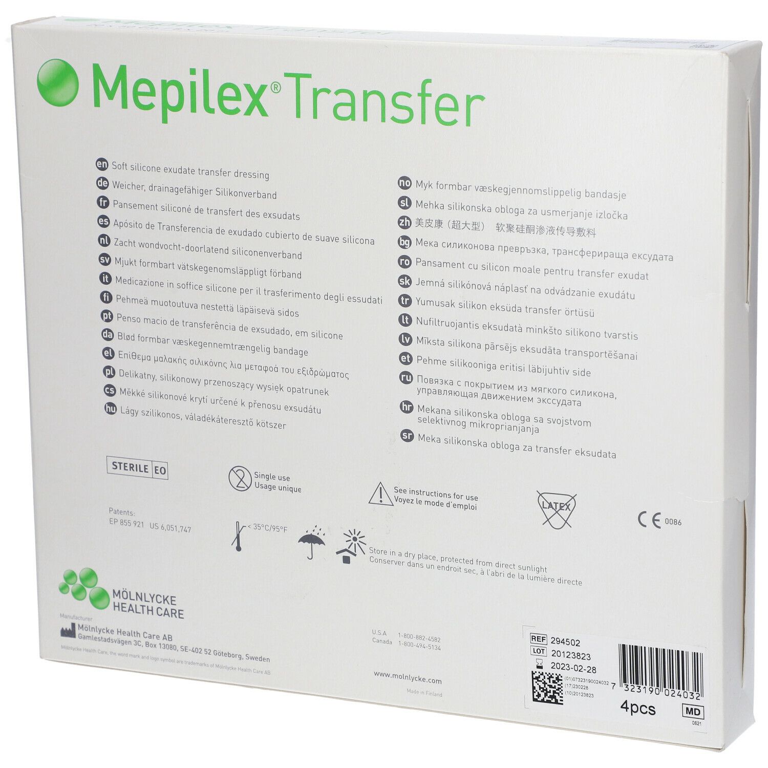 Mepilex® Transfer Schaumverband 20 x 50 cm steril