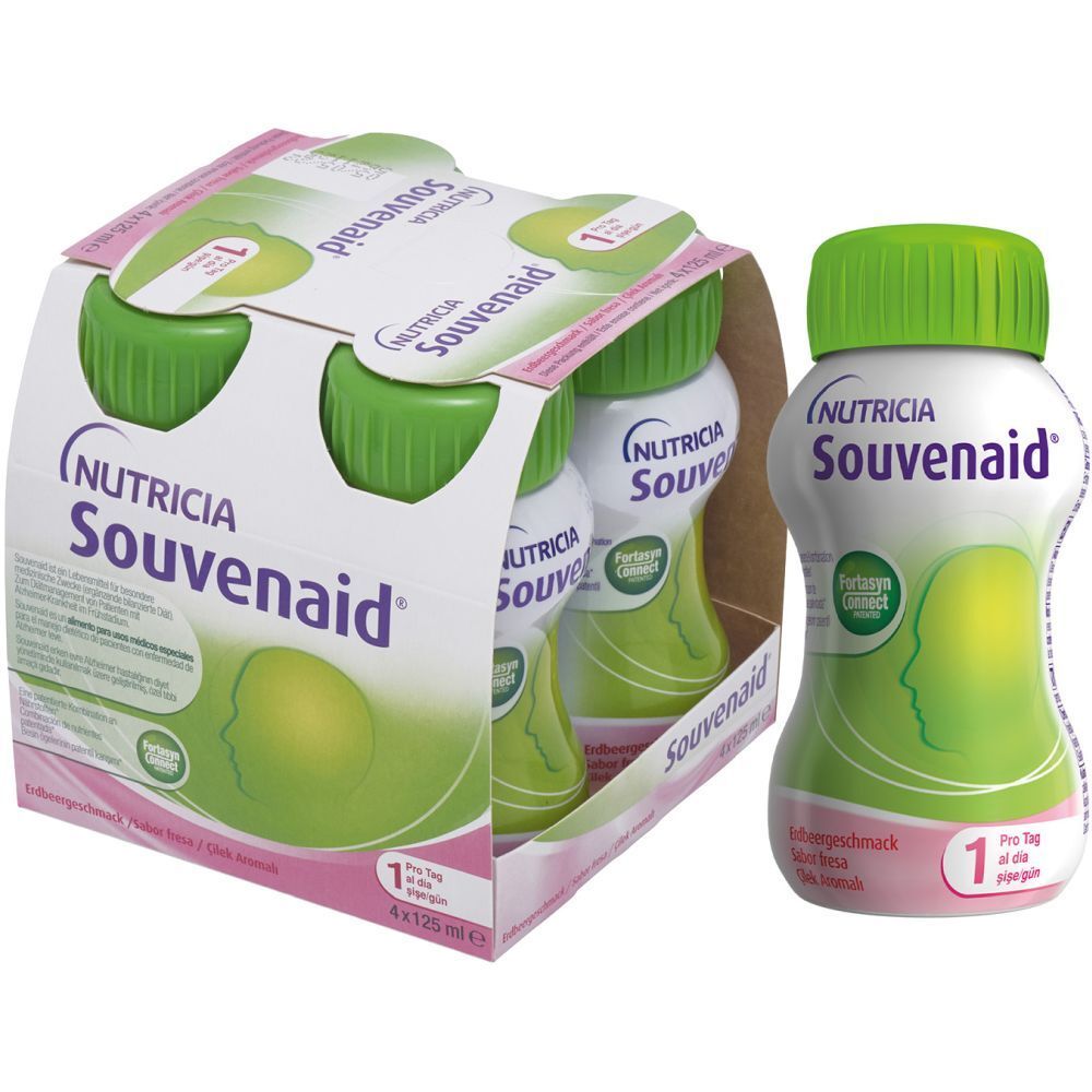 Souvenaid Trinknahrung Erdbeere Geschmack - Trinknahrung zum Diätmanagement bei Patienten mit früher Alzheimer-Erkrankung