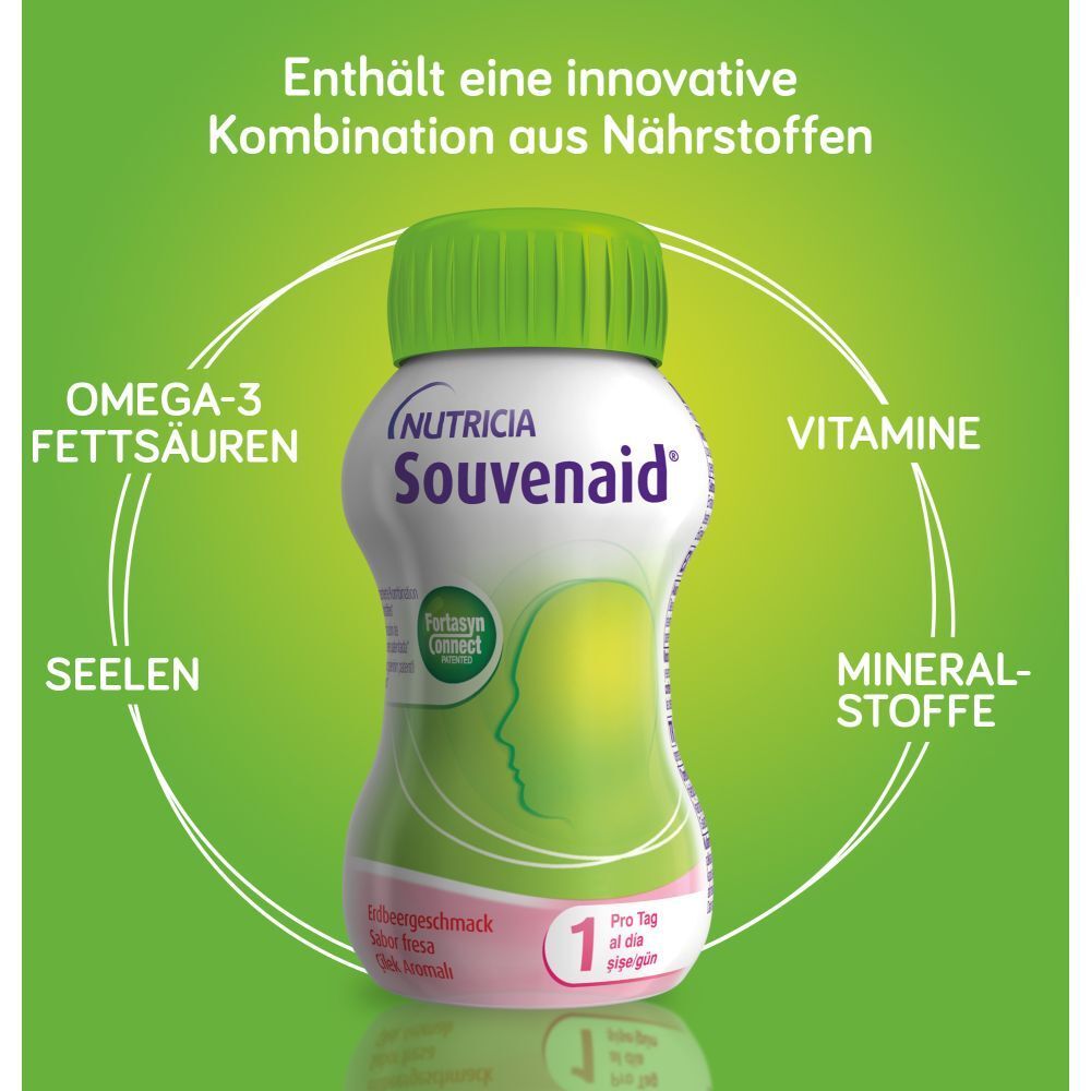 Souvenaid Trinknahrung Erdbeere Geschmack - Trinknahrung zum Diätmanagement bei Patienten mit früher Alzheimer-Erkrankung