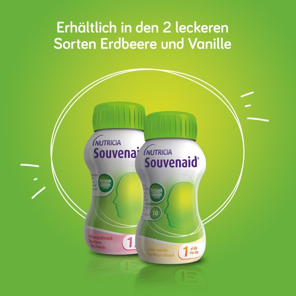 Souvenaid Trinknahrung Erdbeere Geschmack - Trinknahrung zum Diätmanagement bei Patienten mit früher Alzheimer-Erkrankung