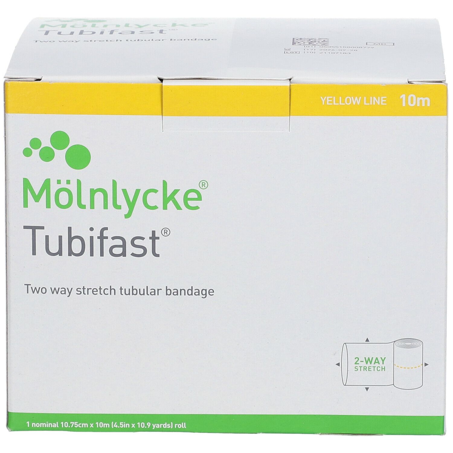 Tubifast 2-Way Stretch 10,75 cm x 10 m gelb