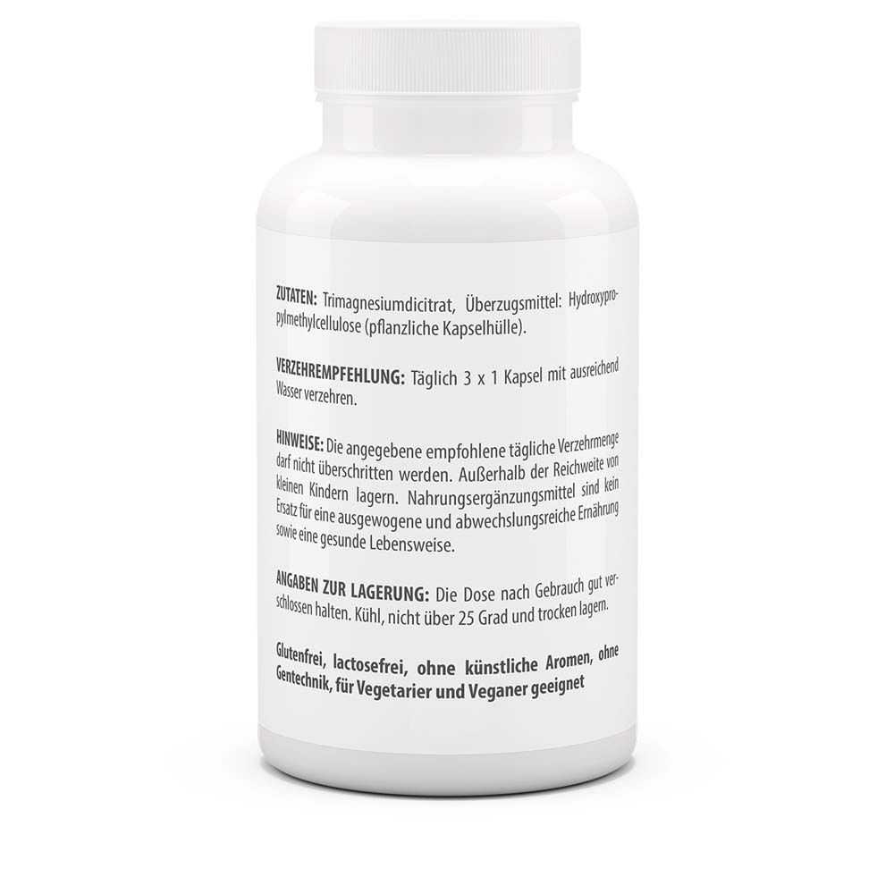 Rückseite der weißen Flasche. Zutaten, Verzehrempfehlung, Hinweise, Angaben zur Lagerung. Glutenfrei, lactosefrei, ohne künstliche Aromen.