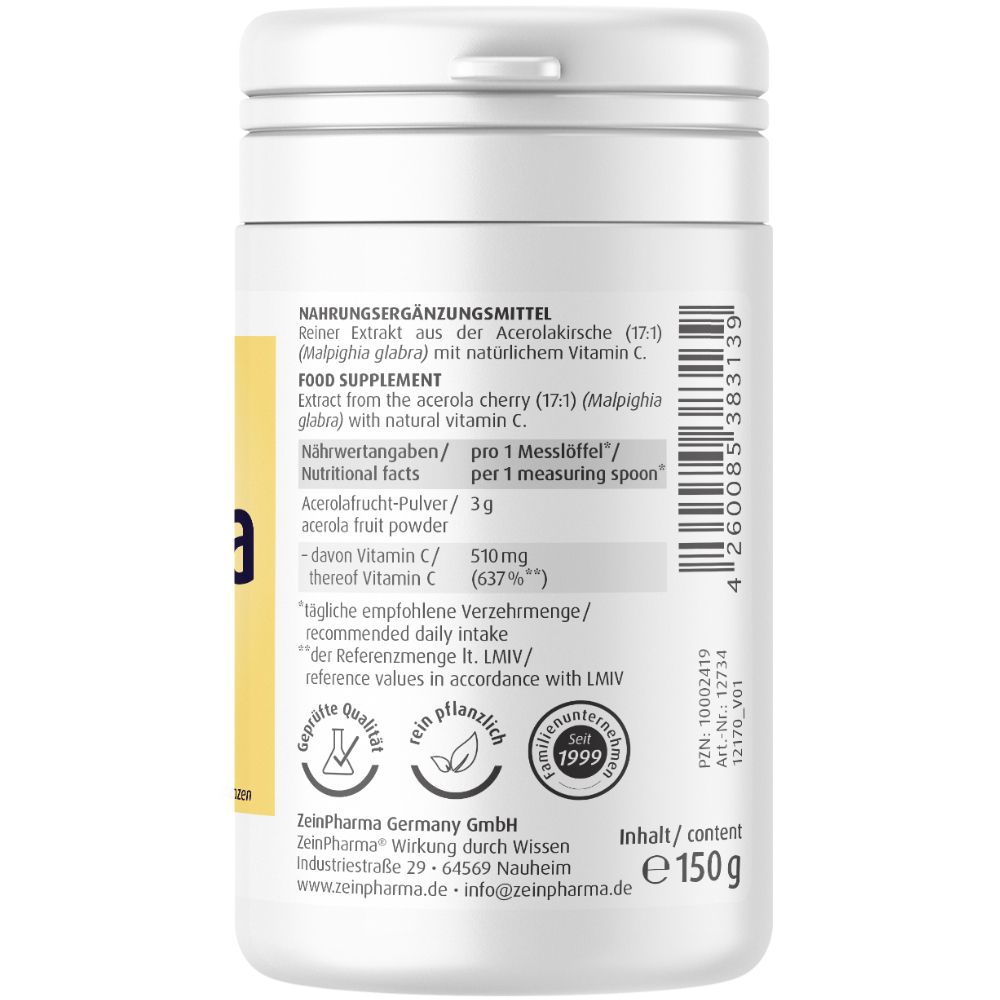 ZeinPharma® Acerola Pulver mit Vitamin C