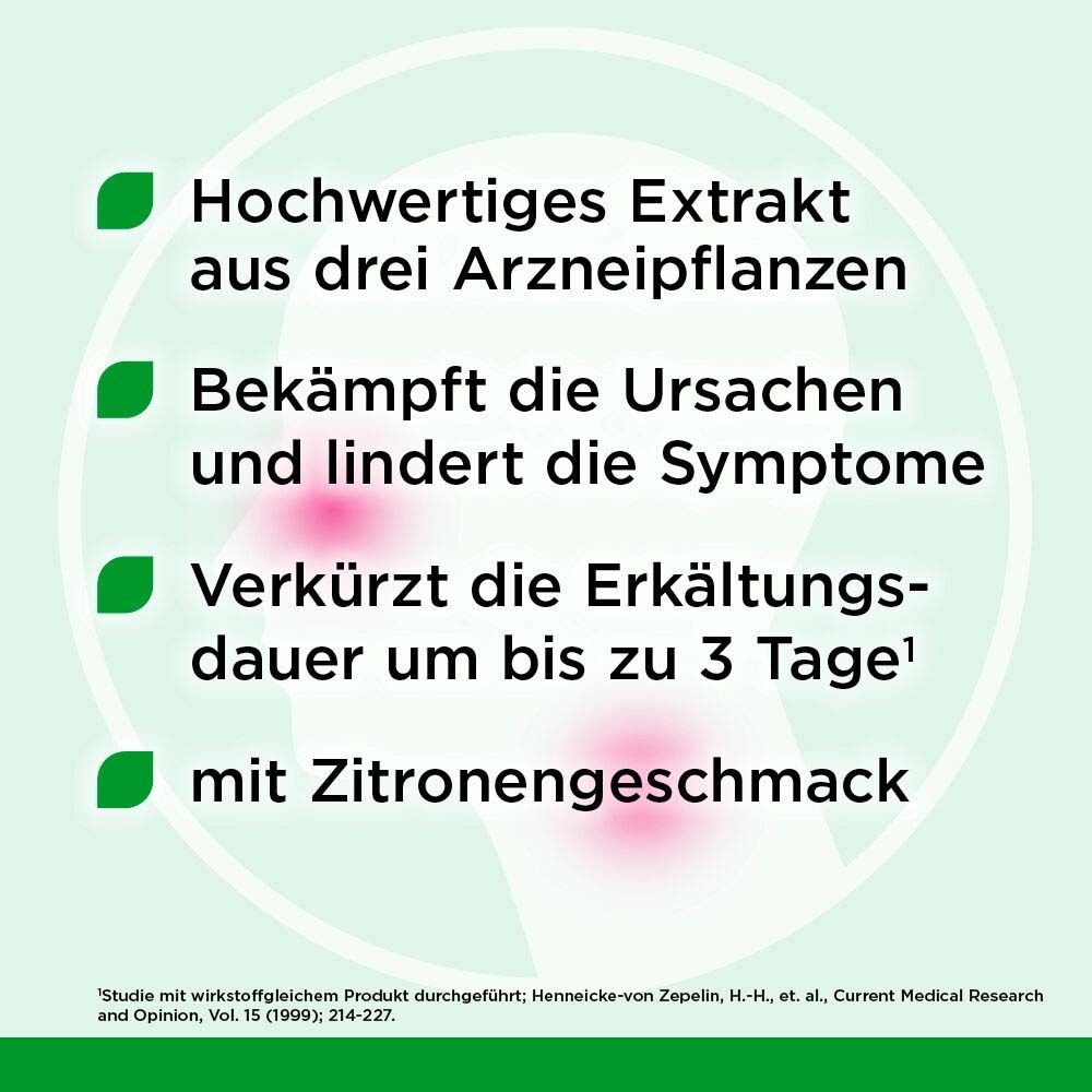 Infografik mit Text über Esberitox COMPACT. Beschreibt Eigenschaften und Vorteile des Produkts.
