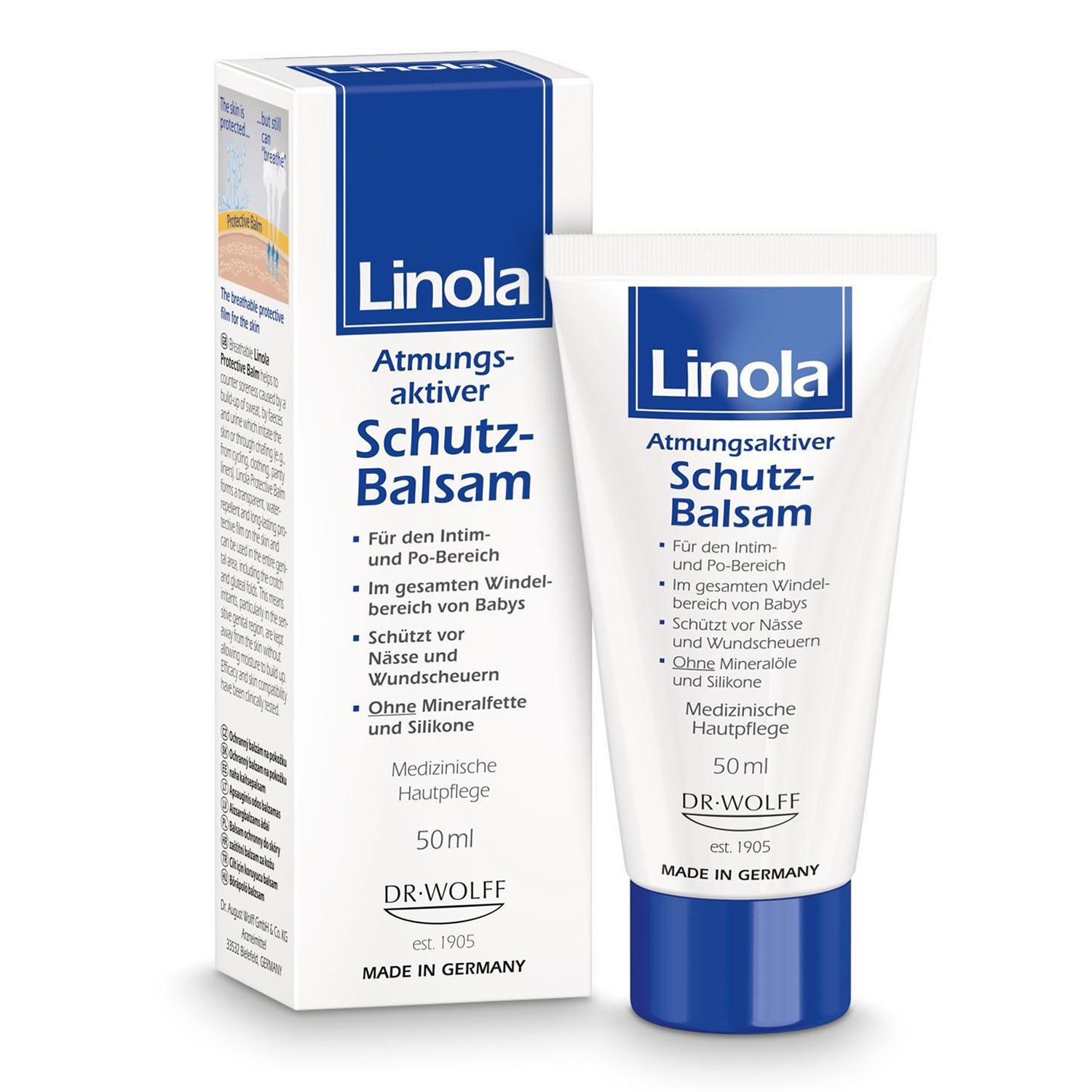 Linola Schutz-Balsam - Wundschutzcreme bei Hautwolf oder gereizter Haut