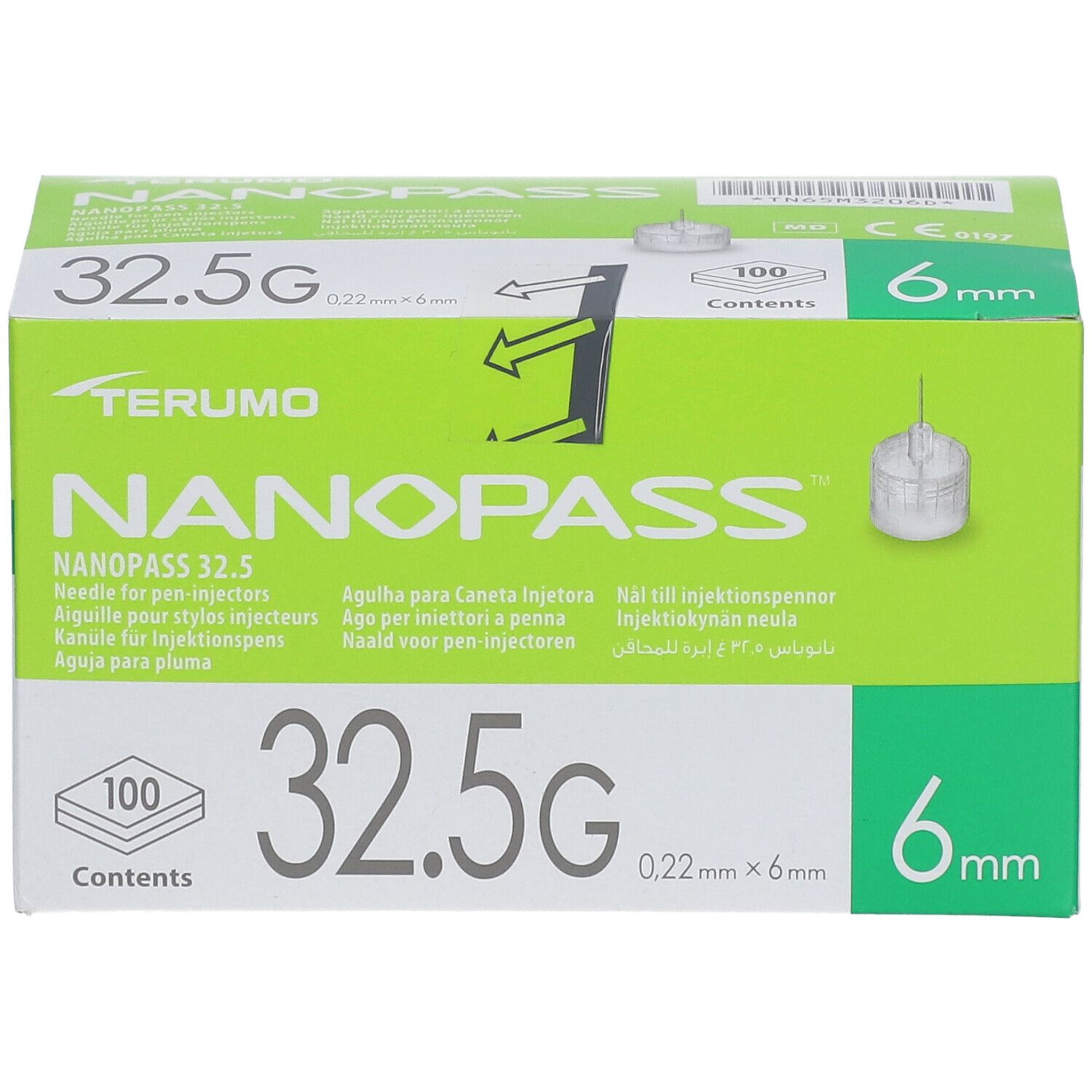 TERUMO® NANOPASS® 32.5G 0,22 x 6 mm