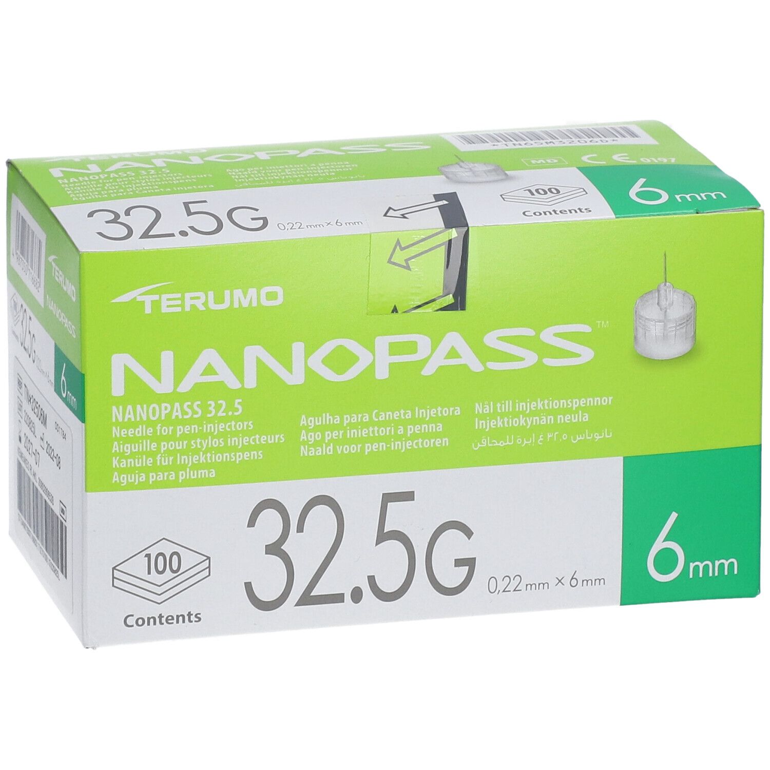 TERUMO® NANOPASS® 32.5G 0,22 x 6 mm