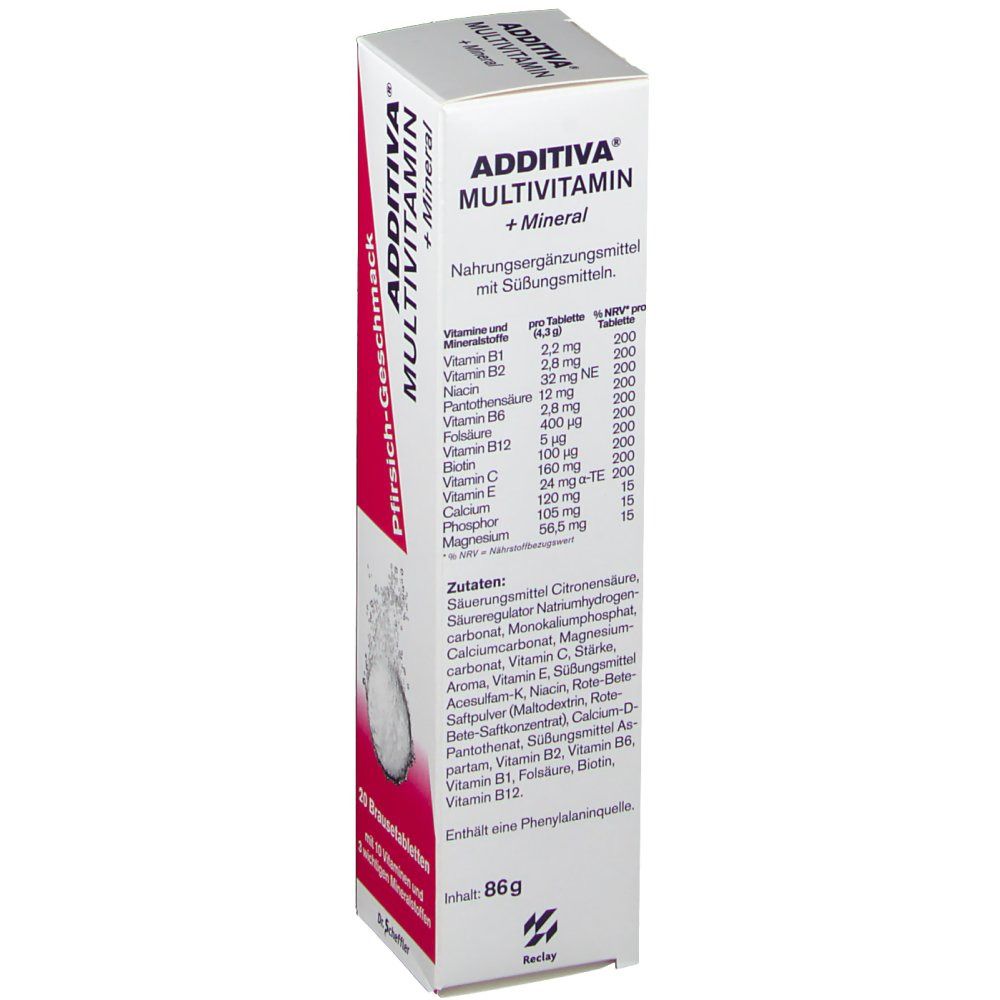 ADDITIVA® Multivitamin + Mineral Pfirsich-Geschmack