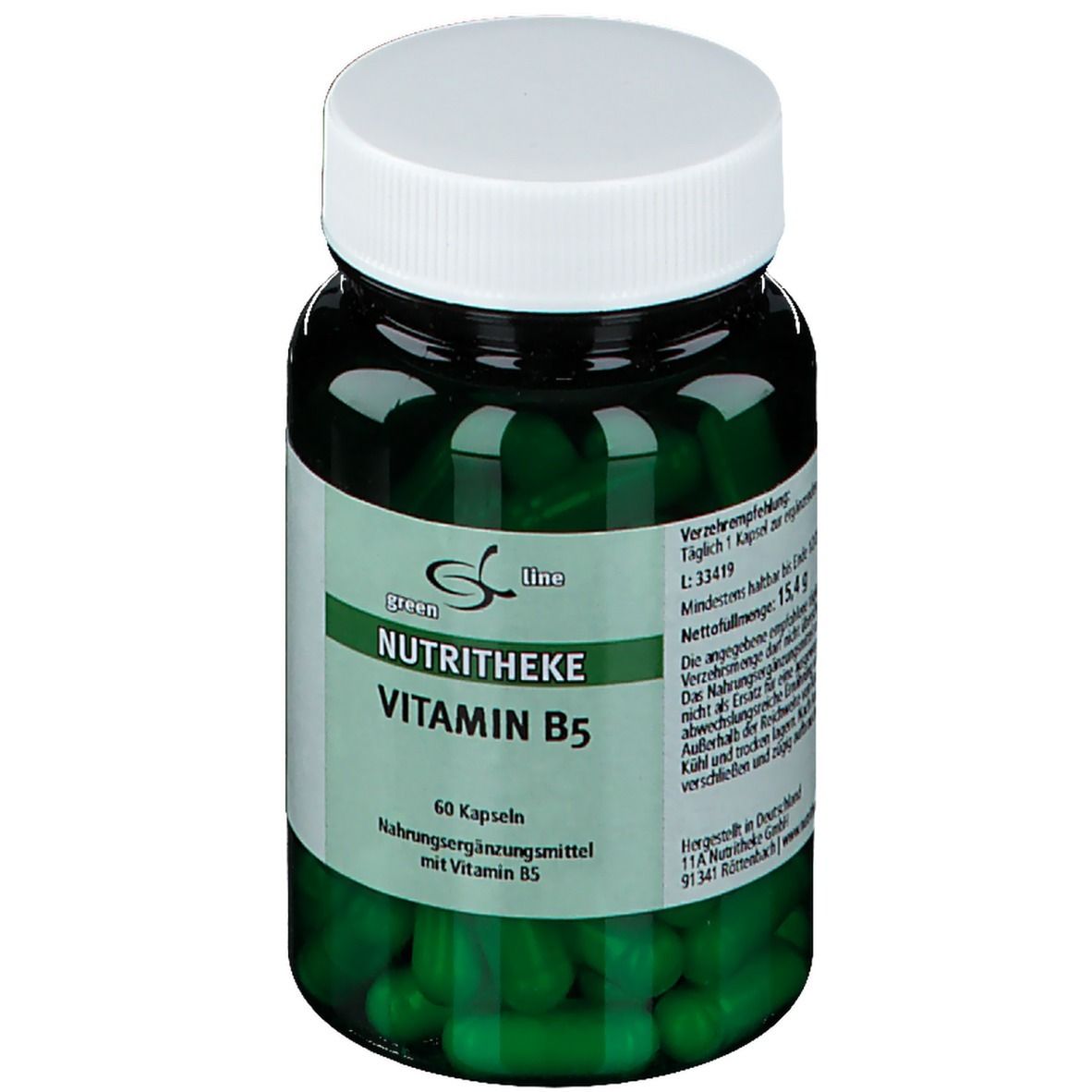 green line Vitamin B 5