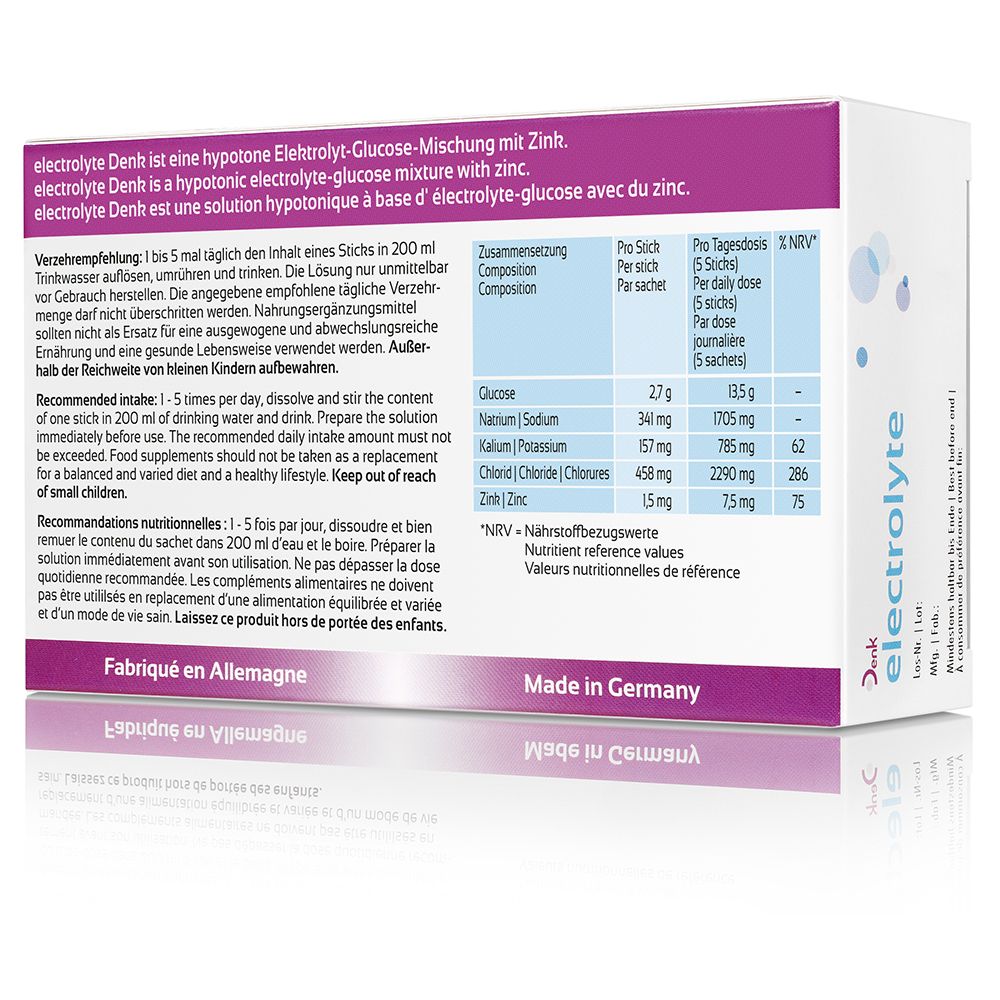 electrolyte Denk Elektrolyt-Glucose-Mischung