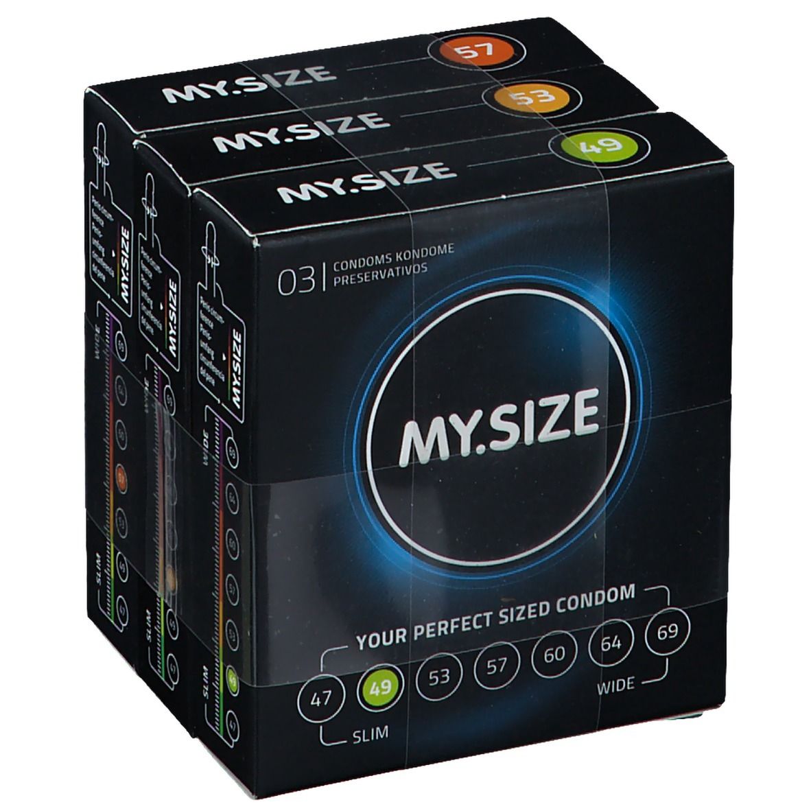 MY.SIZE 49 53 57 Kondome Testpack