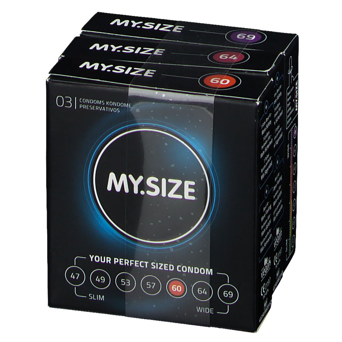 MY.SIZE 60 64 69 Kondome Testpack
