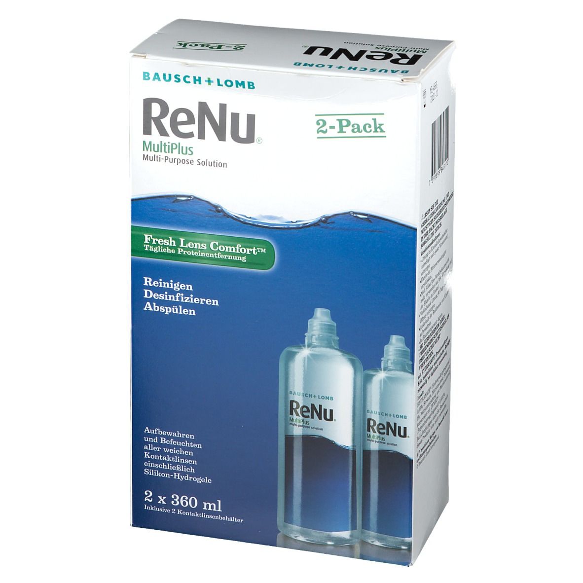 ReNu® MultiPlus 2x360ml inklusive 2 Kontaktlinsenbehälter