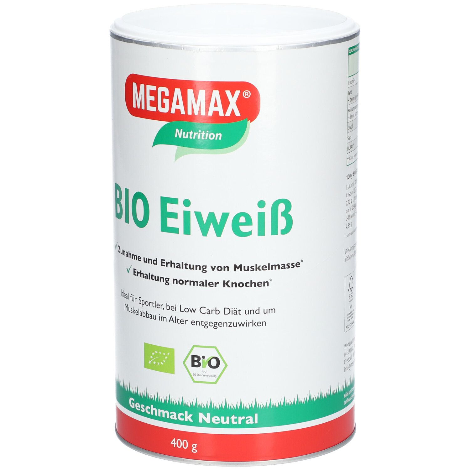 MEGAMAX® Nutrition BIO Eiweiß Geschmack-Neutral