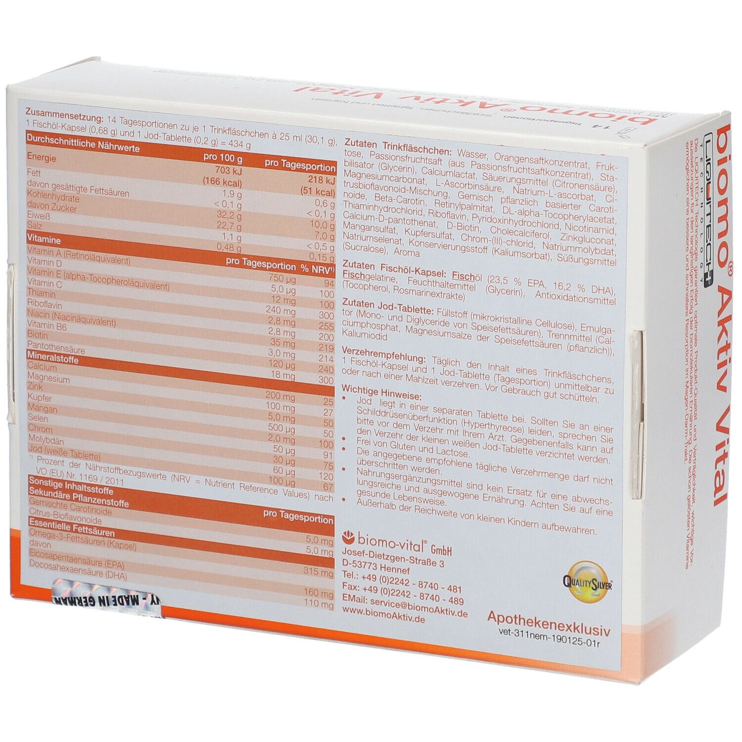 biomo® Aktiv Vital Orange