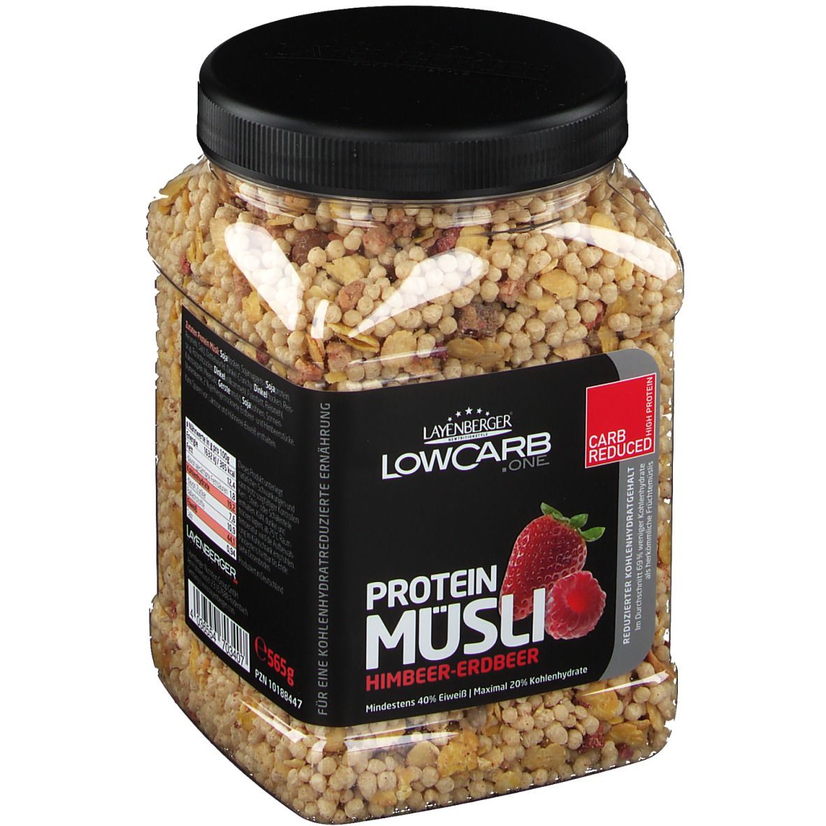 LAYENBERGER® LowCarb Protein-Müsli Himbeere-Erdbeere