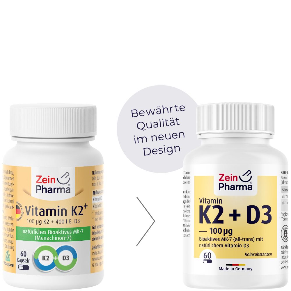 ZeinPharma® Vitamin K2 plus D3 Kapseln