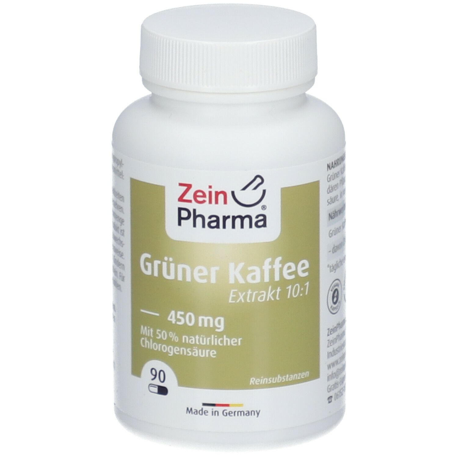 ZeinPharma® Grüner Kaffee Kapseln 450 mg Extrakt