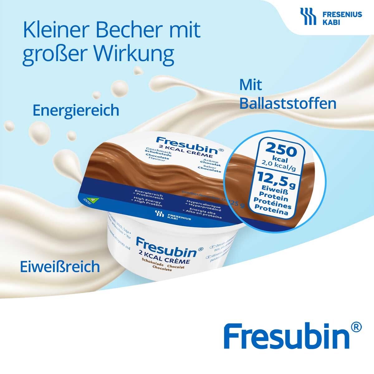 Fresubin 2 kcal Creme Vanille | eiweißreicher Pudding bei Schluckstörungen & Dysphagie