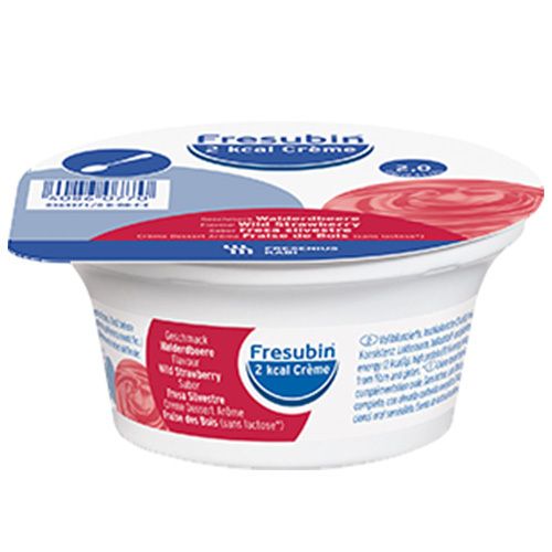 Fresubin 2 kcal Creme Walderdbeere | eiweißreicher Pudding bei Schluckstörungen & Dysphagie