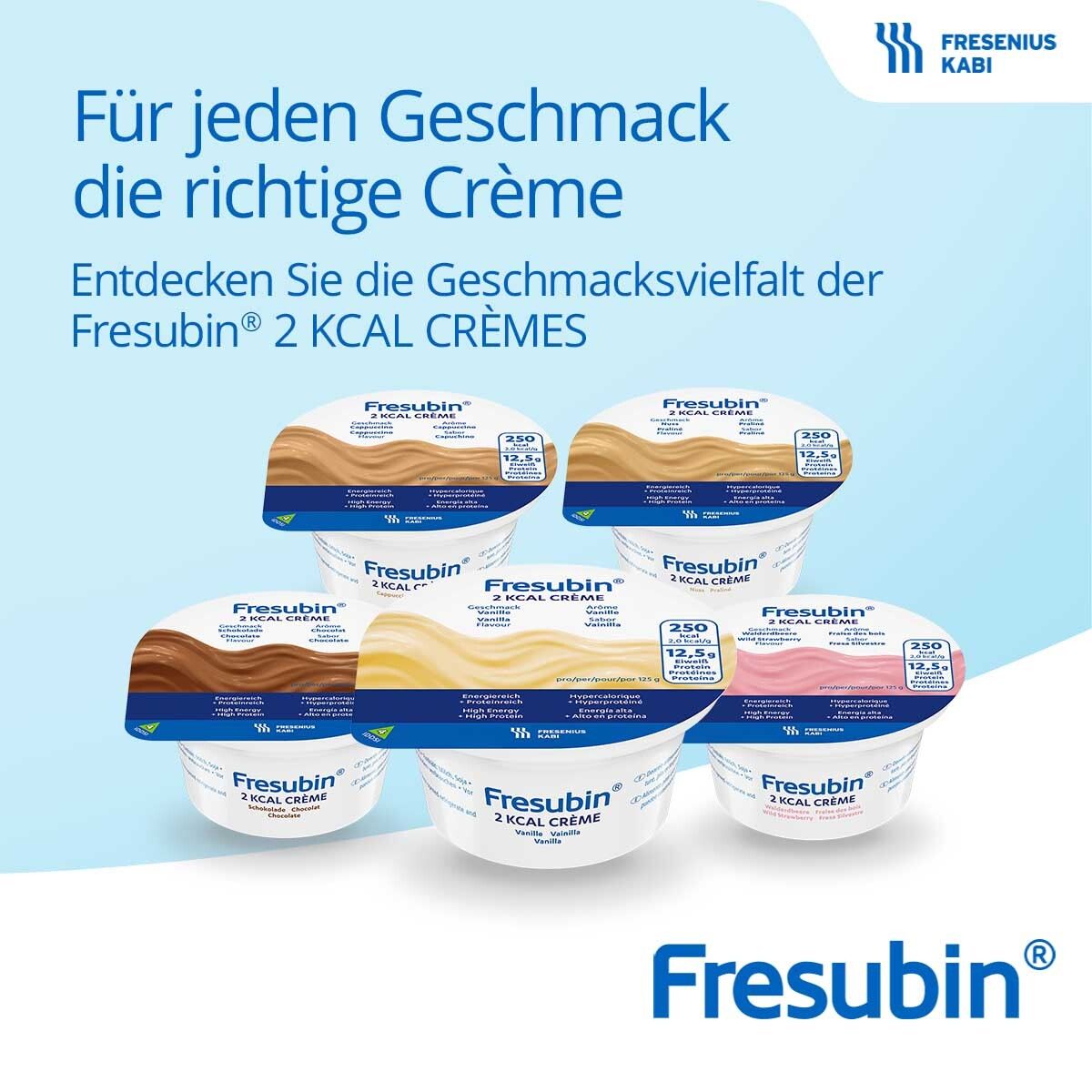 Fresubin 2 kcal Creme Walderdbeere | eiweißreicher Pudding bei Schluckstörungen & Dysphagie