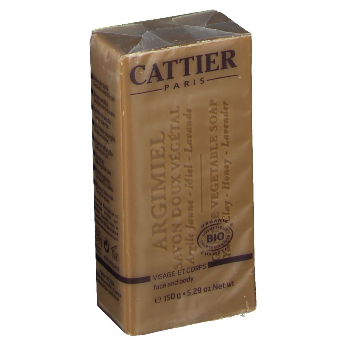 CATTIER Heilerde Seife mit Honig - Weiße Heilerde & Gelbe Heilerde & Bio-Lavendelhonig