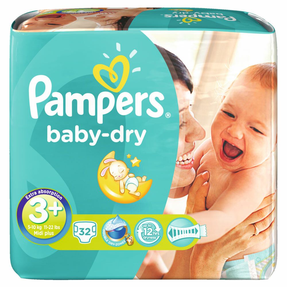 Pampers® baby-dry Gr.3+ Midi Plus 5-10kg Sparpack