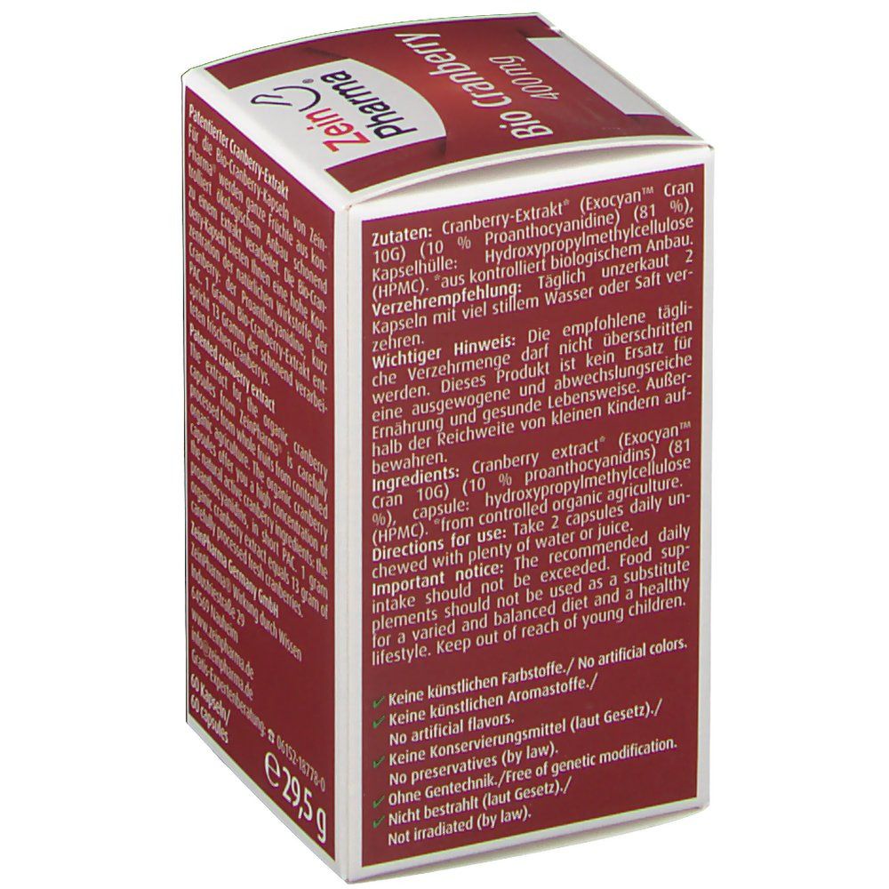 ZeinPharma® Bio-Cranberry 400 mg