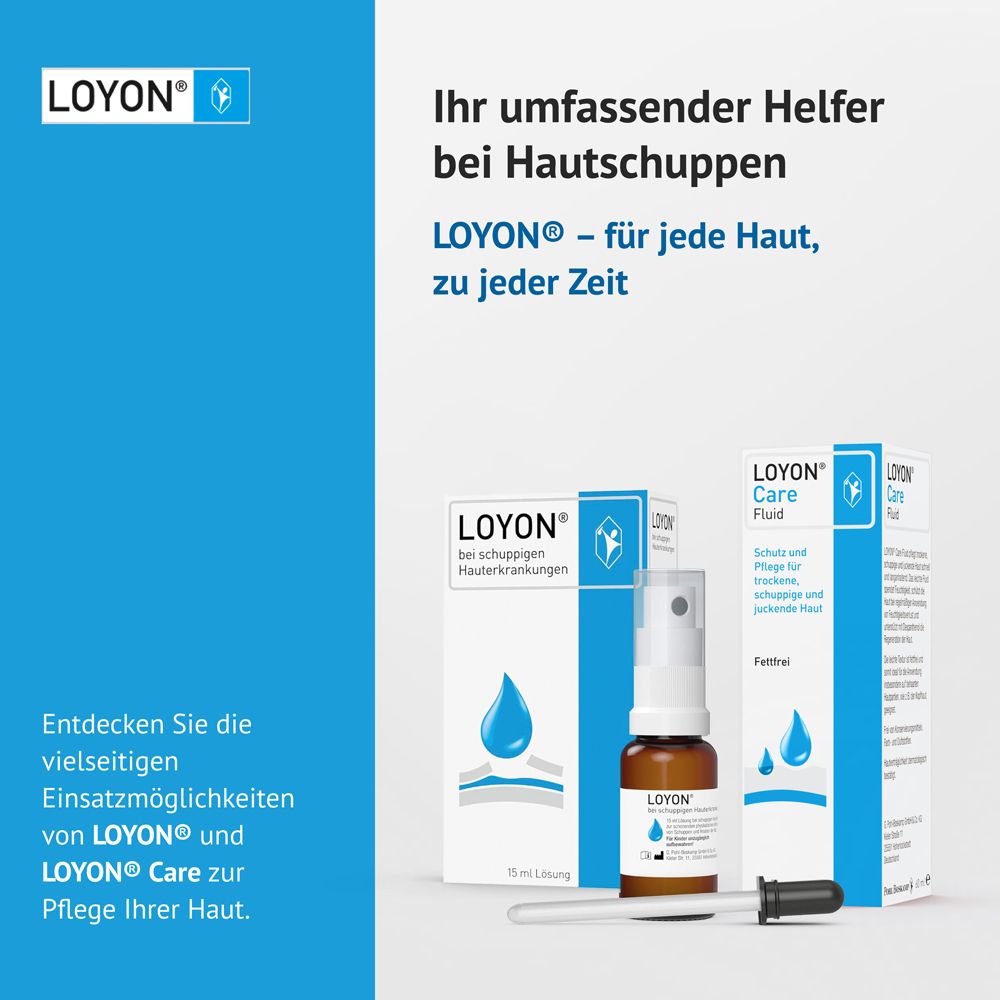 LOYON® und LOYON® Care Produkte für schuppige Haut, für jede Haut, zu jeder Zeit.