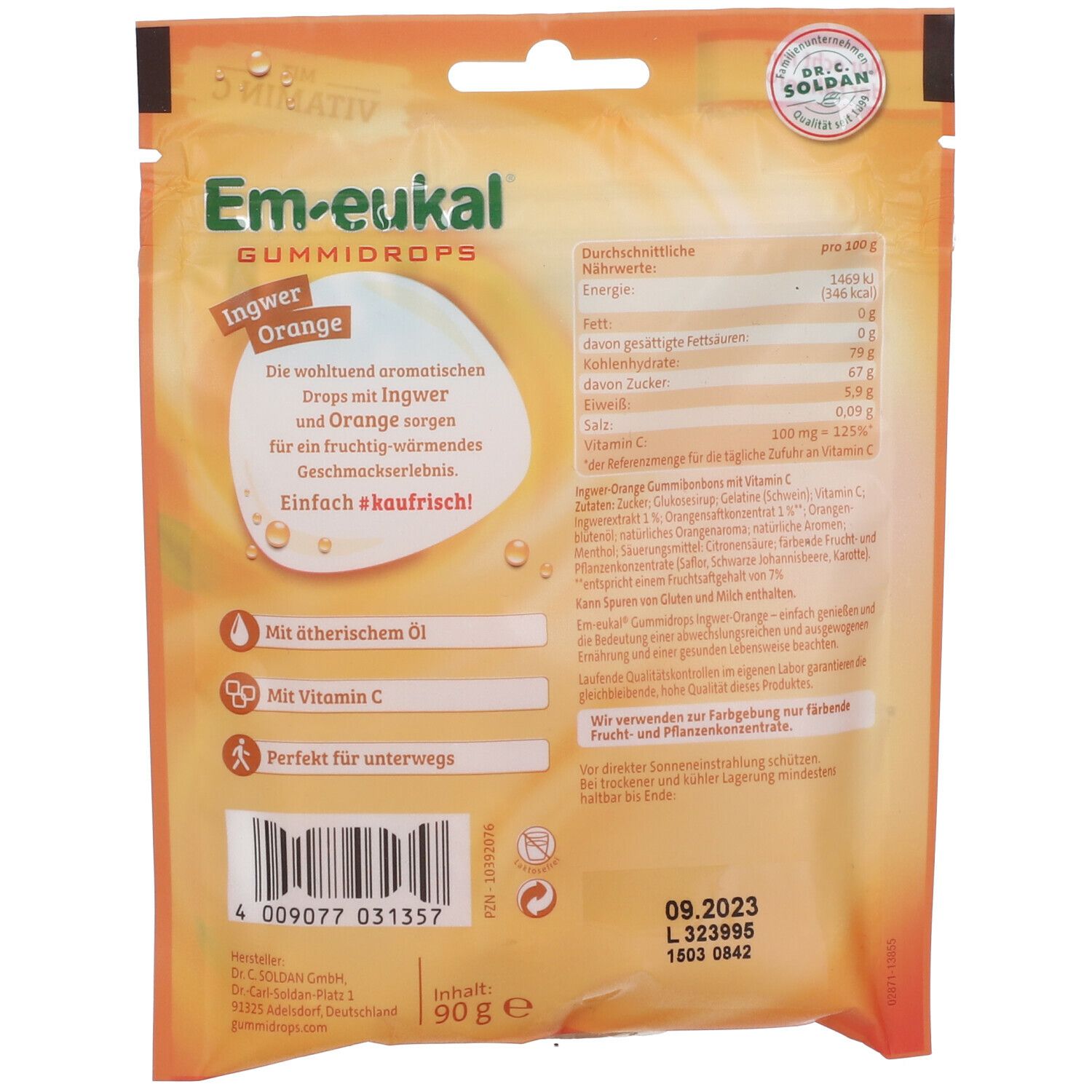 Em-eukal® Gummidrops Ingwer-Orange