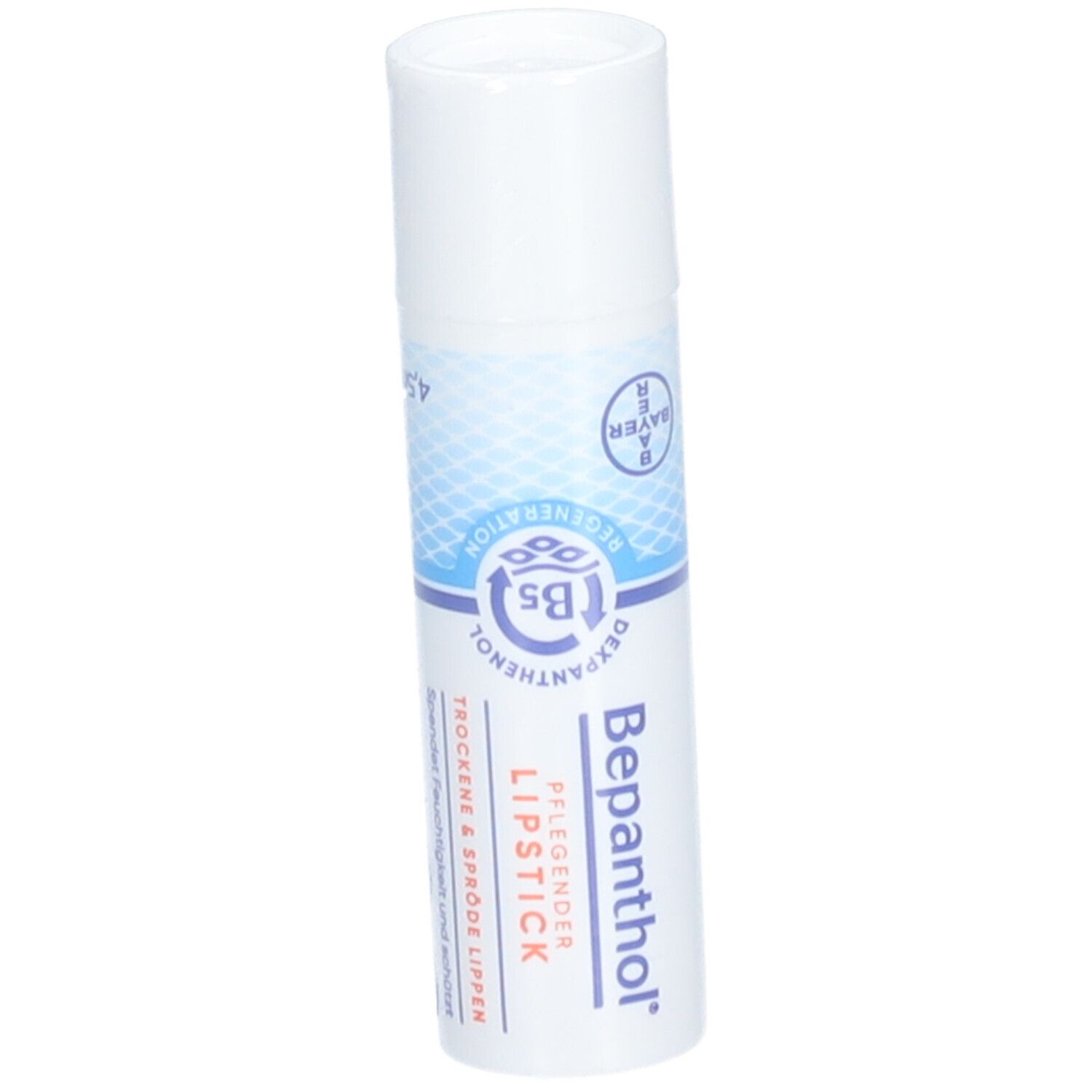 Bepanthol Lipstick mit Dexpanthenol B5 für Regeneration. Für trockene, spröde Lippen.
