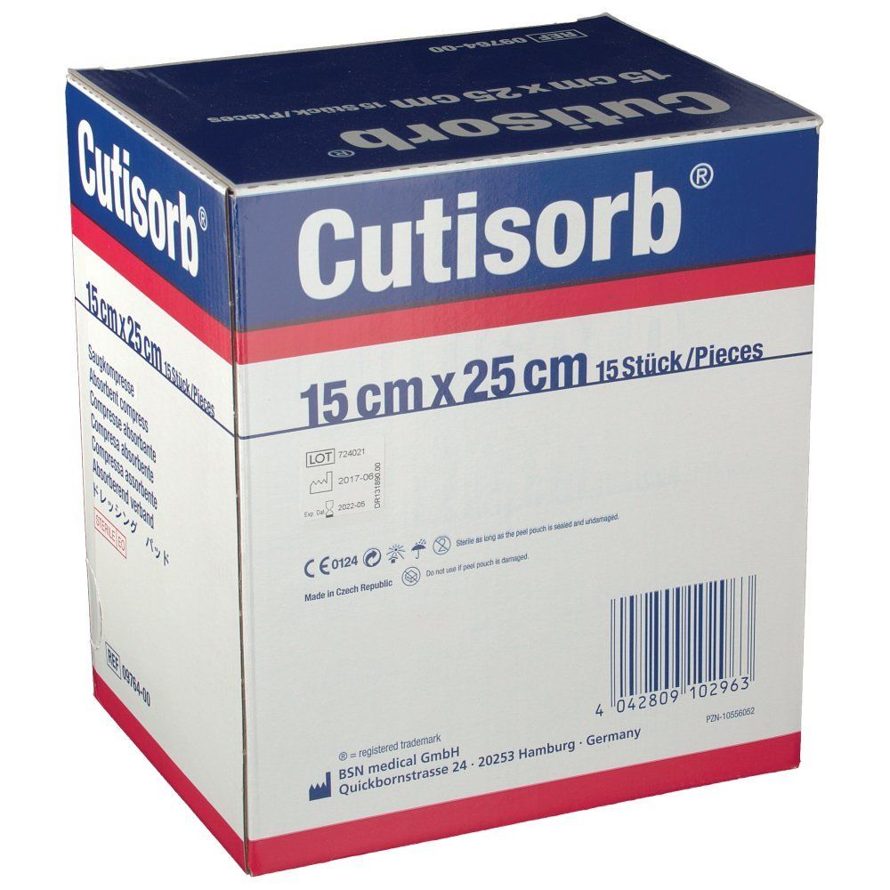 Cutisorb® Saugkompresse steril 15 cm x 25 cm