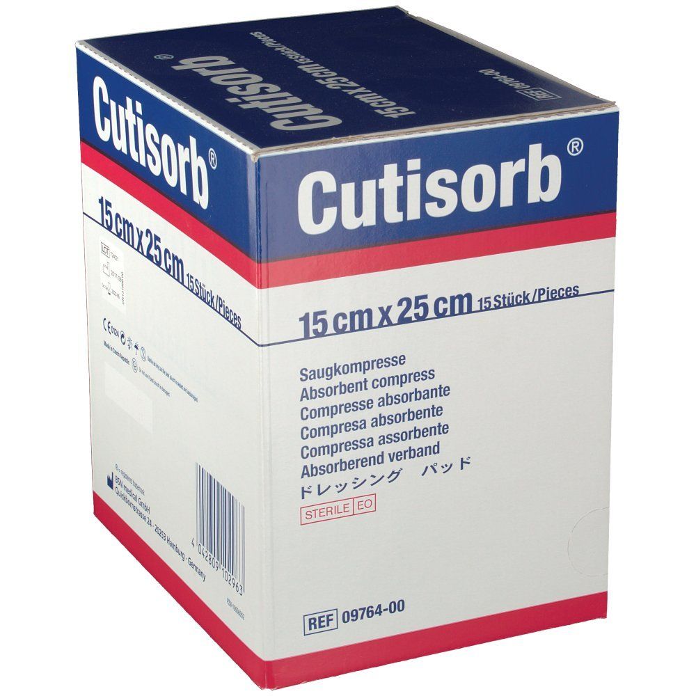 Cutisorb® Saugkompresse steril 15 cm x 25 cm